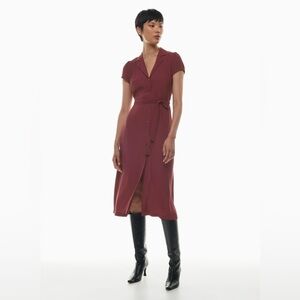 Aritzia Wilfred | Shirt Dress | Maroon | S